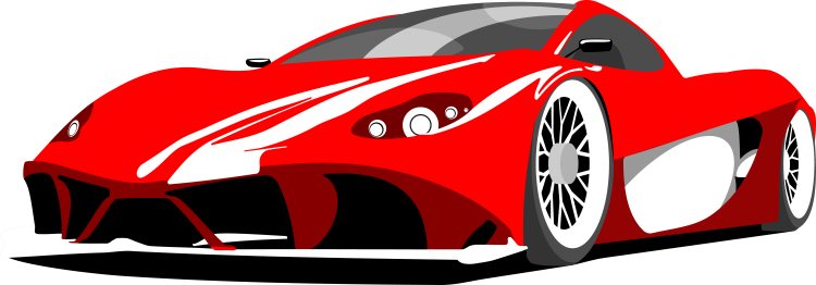 Красная спортивная машина