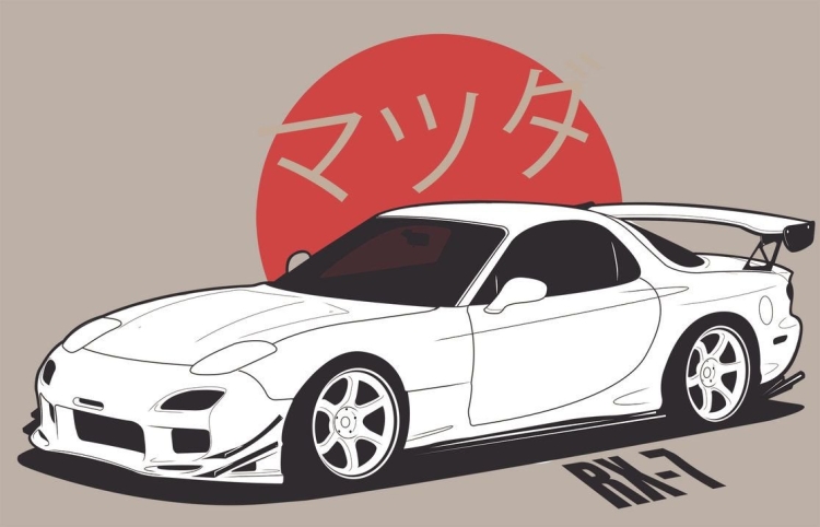 Японская машина с глазками