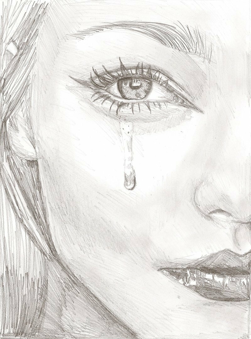 Плачущая девушка рисунок (50 фото) » Рисунки для срисовки и не только