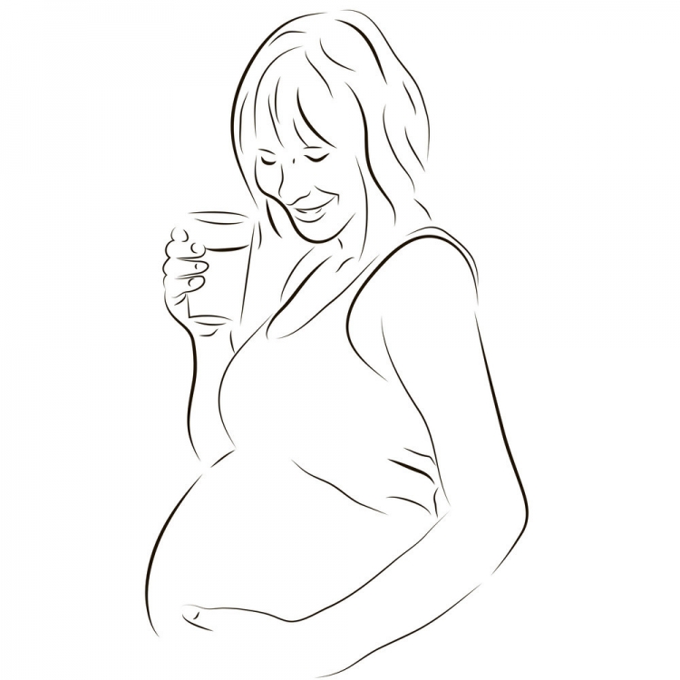 Рисунки беременных женщин карандашом (23 фото)