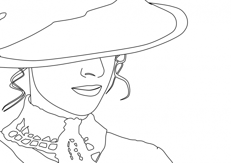 Девушка в шляпе рисунок карандашом (40 фото)