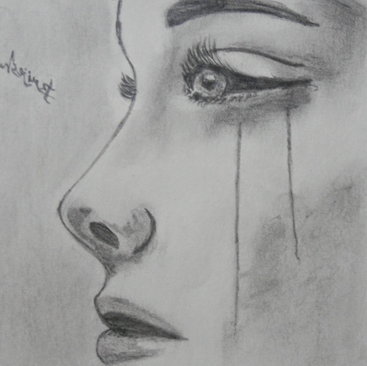 Как нарисовать Плачущую Девушку карандашом поэтапно