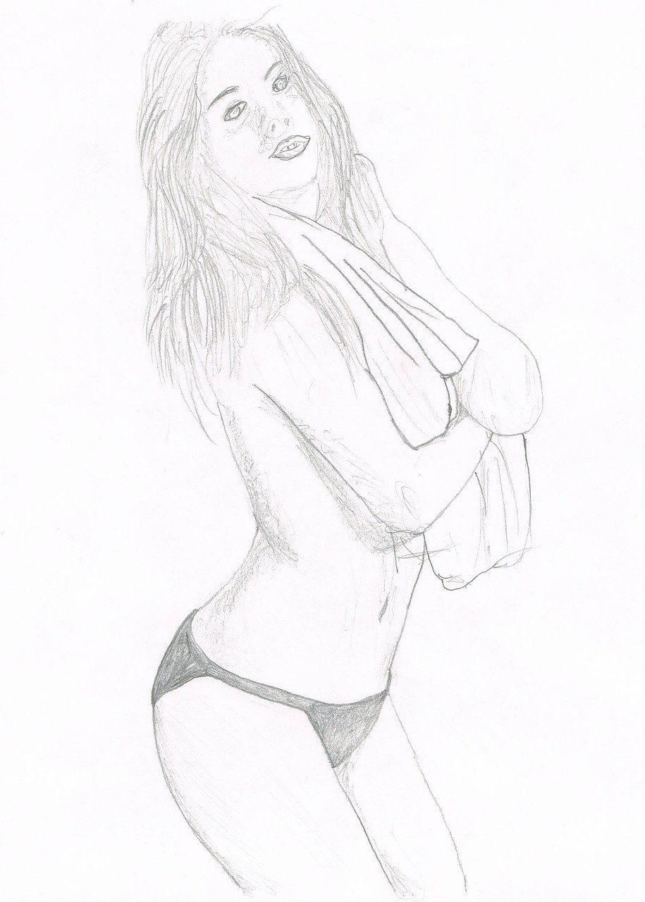 Сексуальная девушка рисунок карандашом (45 фото)
