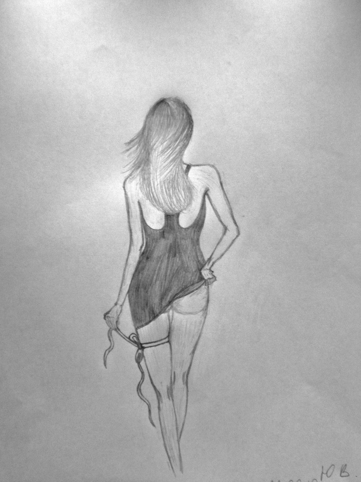 рисунки карандашом голая женщина