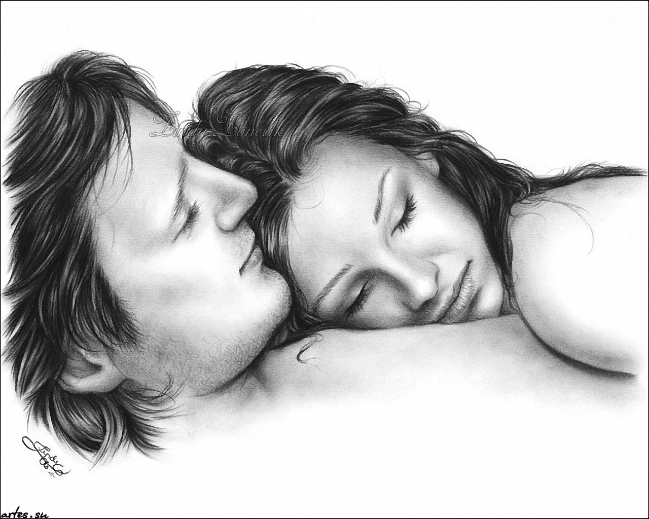 Картинка любимые спят. Любовь рисунок. Мужчина и женщина рисунок. Рисунки карандашом в постели. Нежность любовь рисунок.