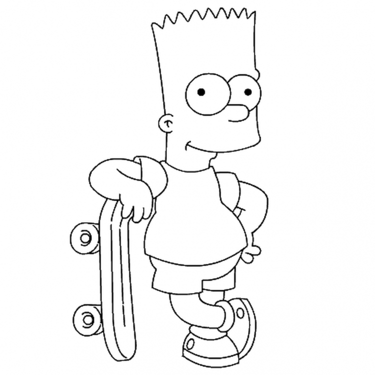 Барт симпсон рисунок (45 фото)