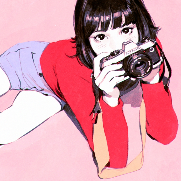 Девушка с фотоаппаратом рисунок (46 фото)