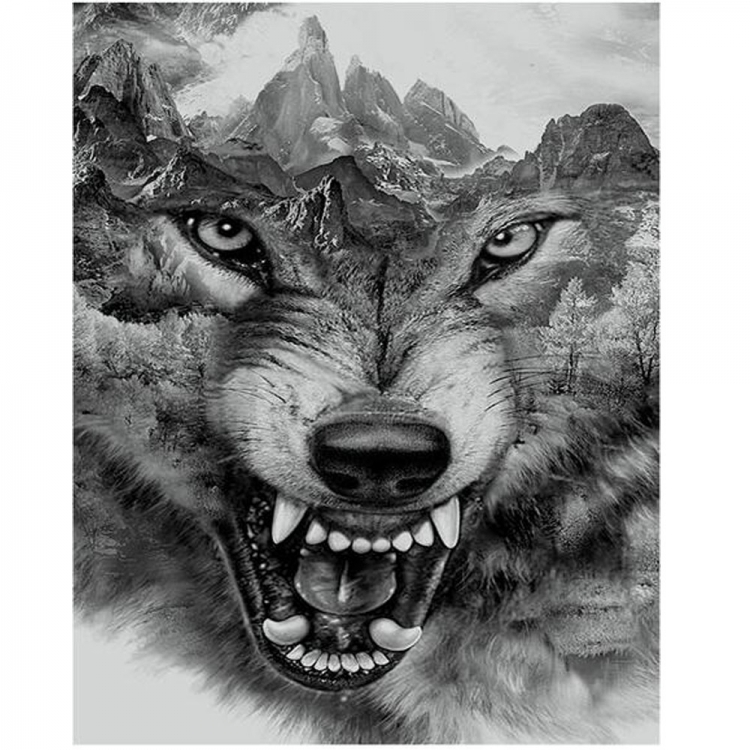 Оскал волка рисунок (46 фото)