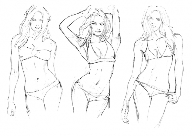 Рисунки карандашом для срисовки женские тела (49 фото)