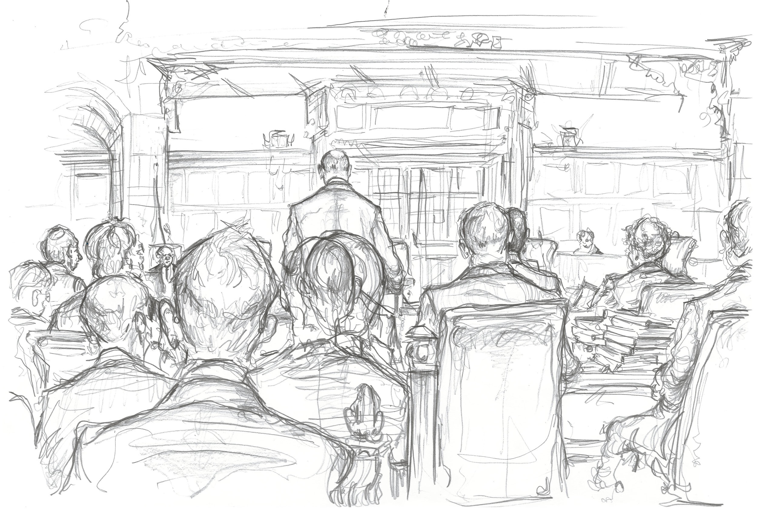 Зарисовки судебных заседаний - 34 фото