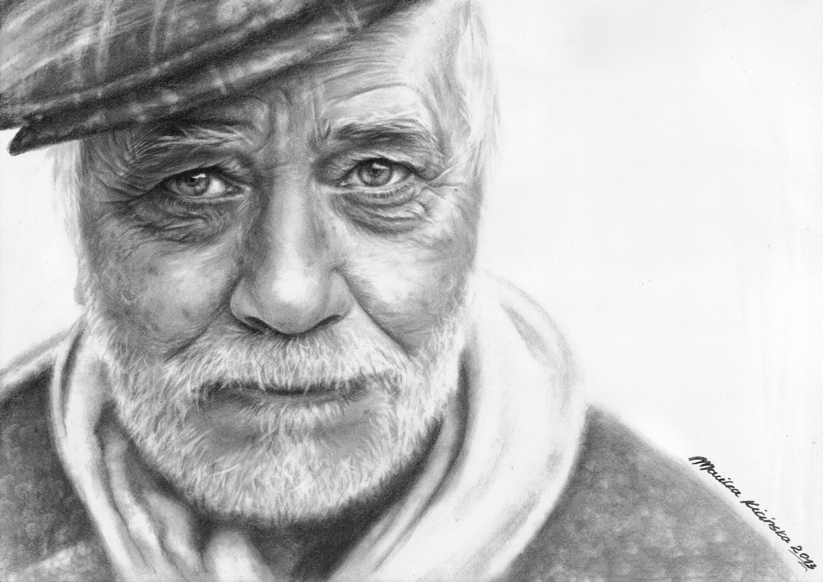Рисование портрета пожилого человека поэтапно с фото для начинающих