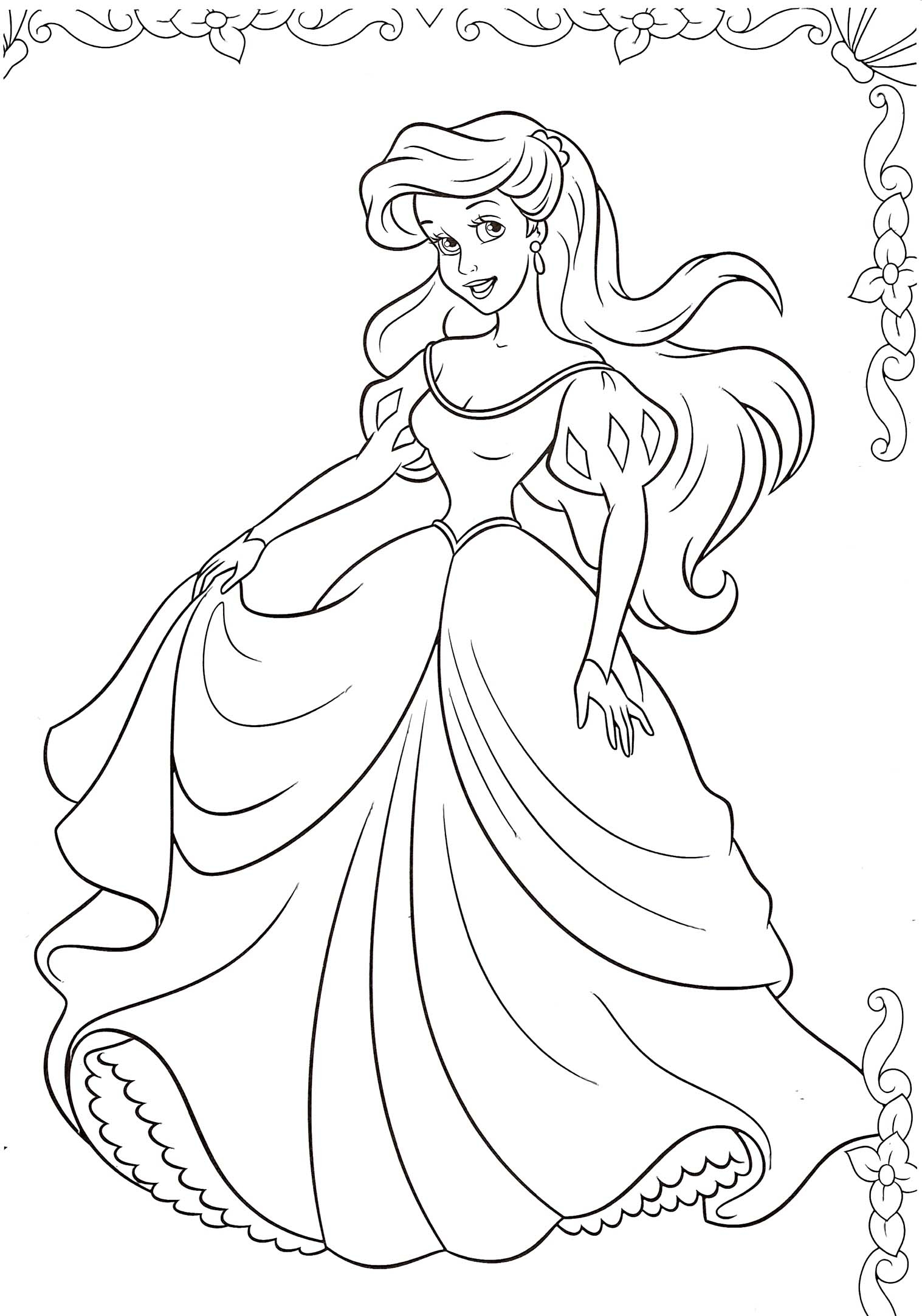 Раскраска Принцессы Disney