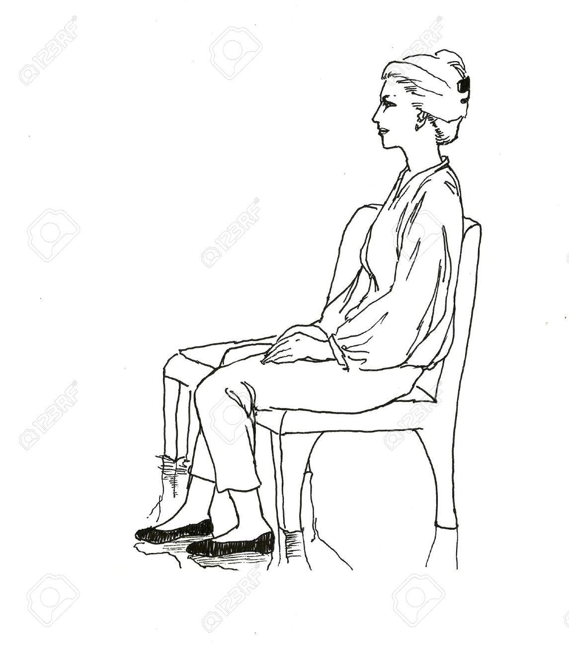Набросок мальчика сидящего на стуле - 16 фото