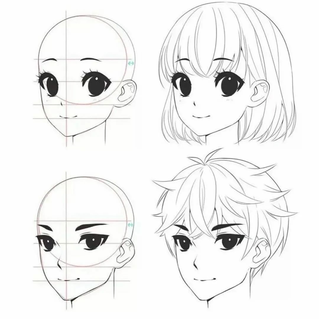 Рисовать лица аниме карандашом: как передавать эмоции персонажей
