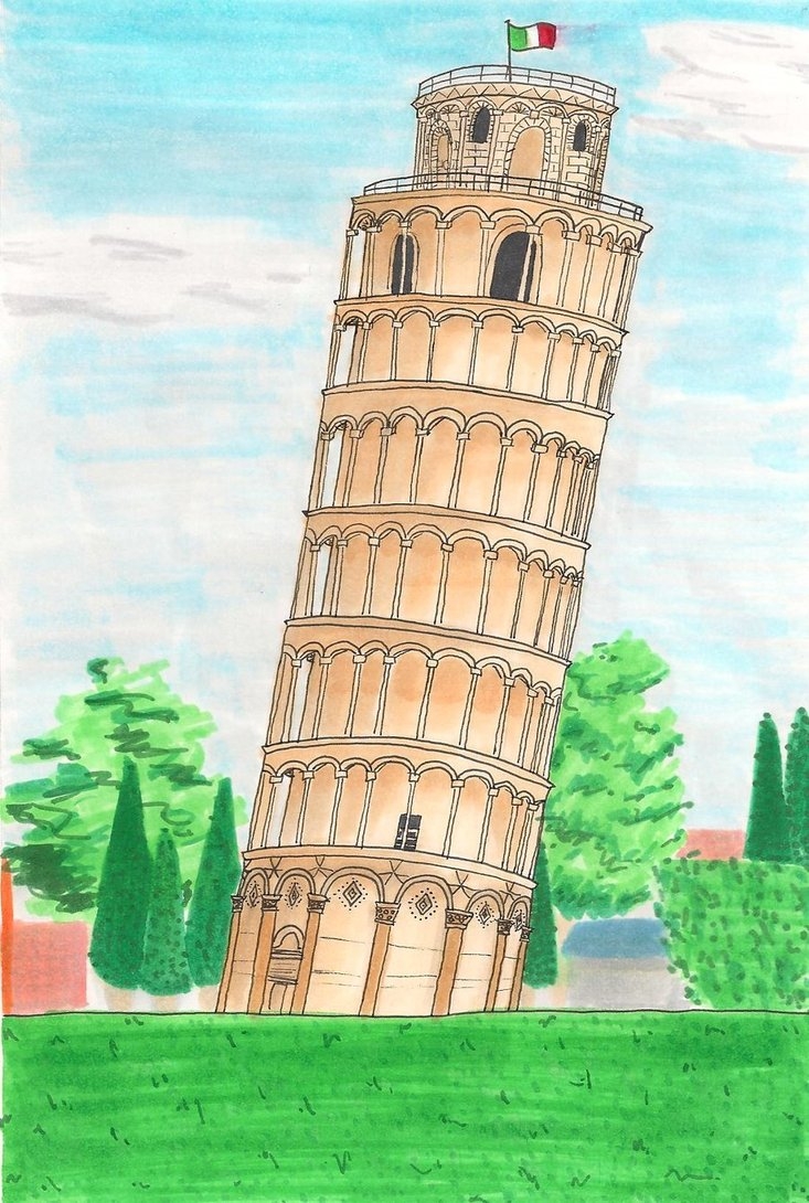 Детские рисунки на тему вавилонская башня