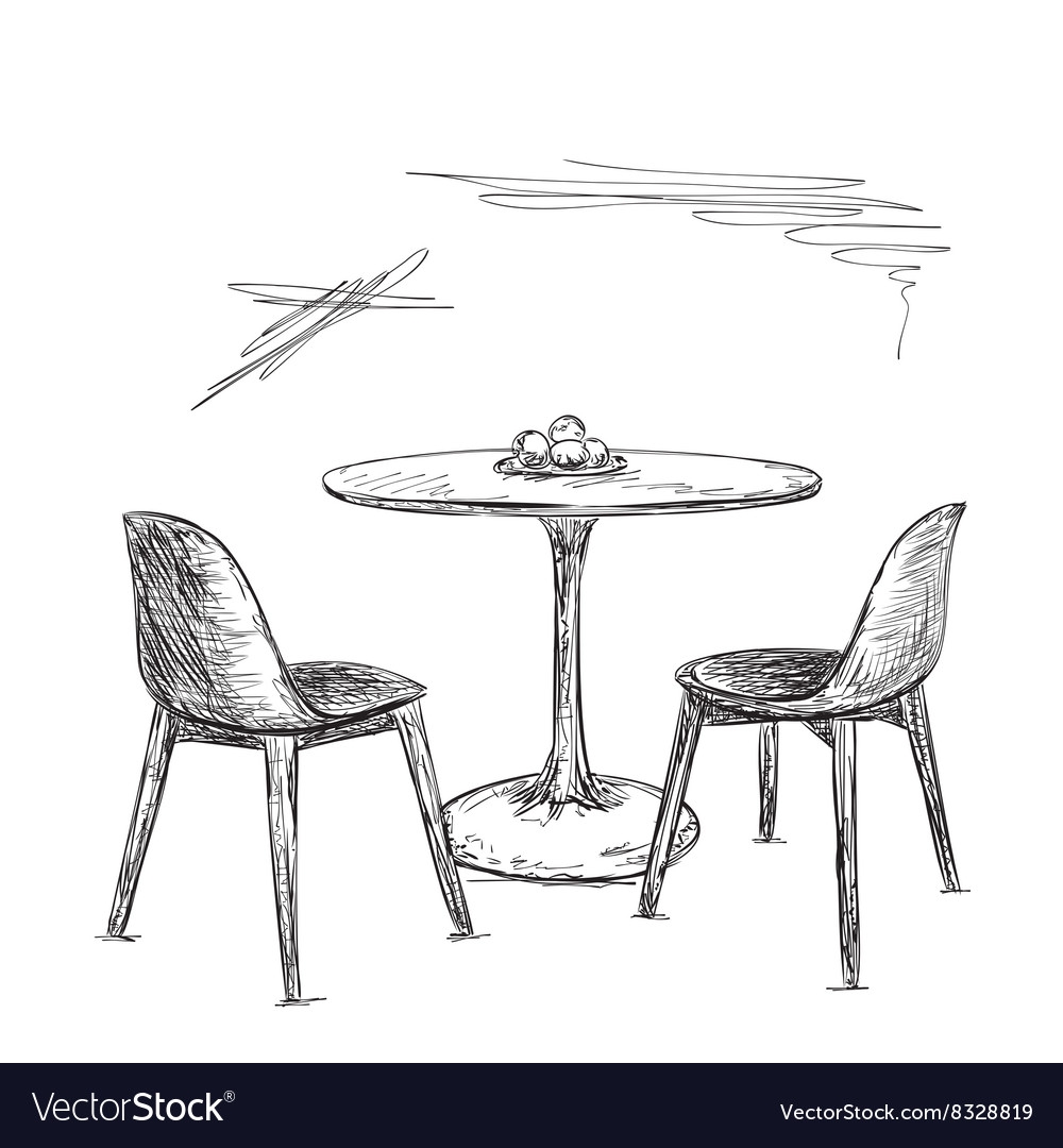 Стол с карандашами в кафе
