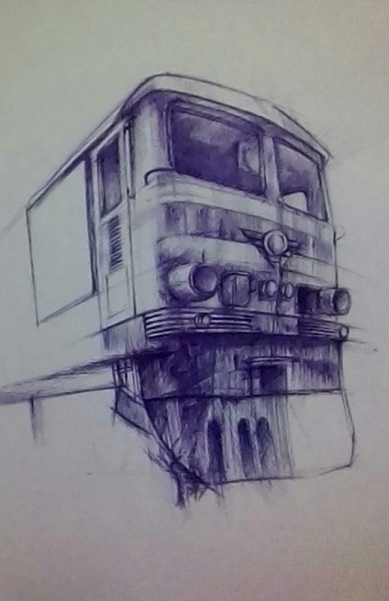 Как нарисовать поезд