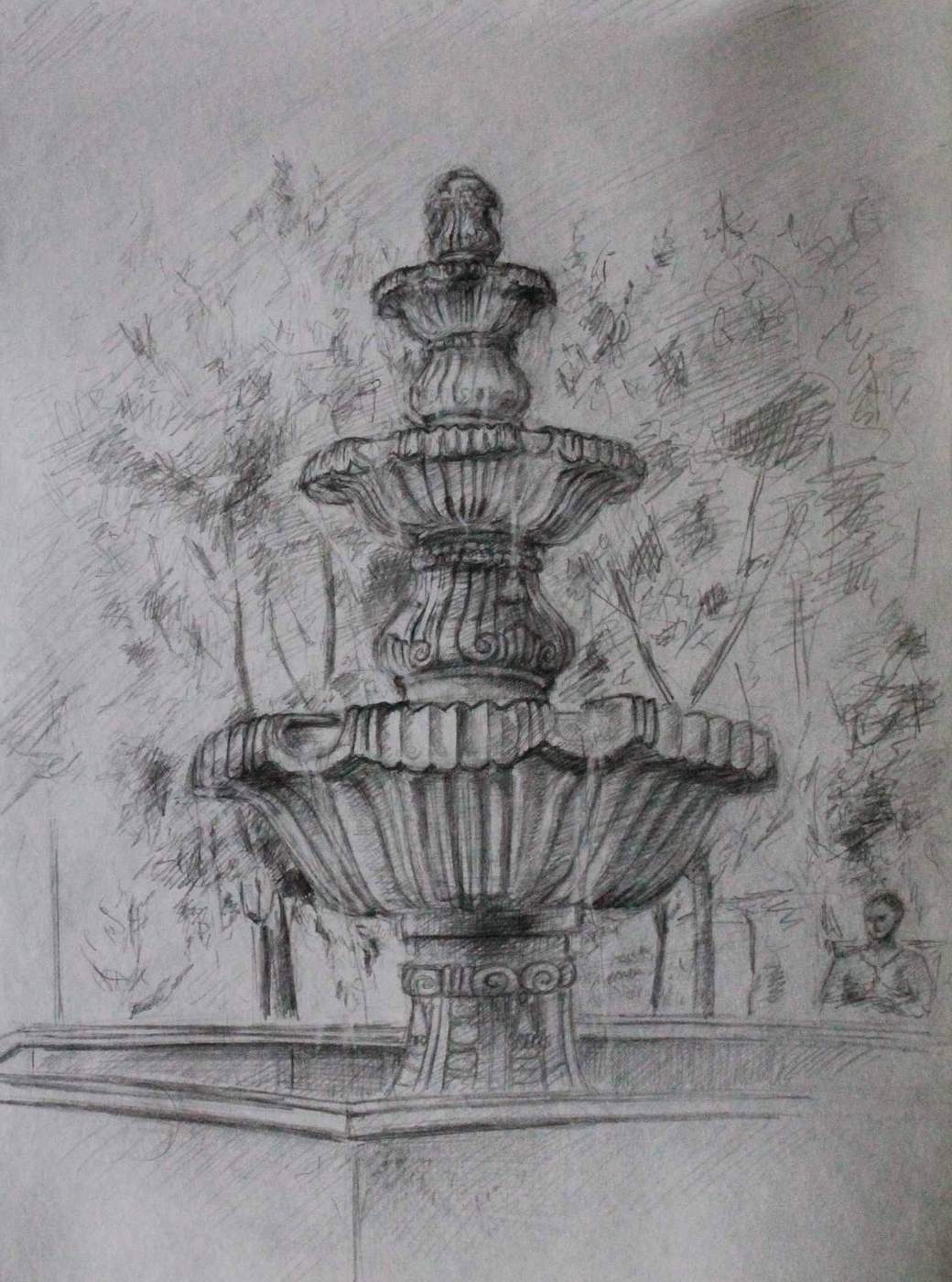 как нарисовать фонтан - Ravlyk