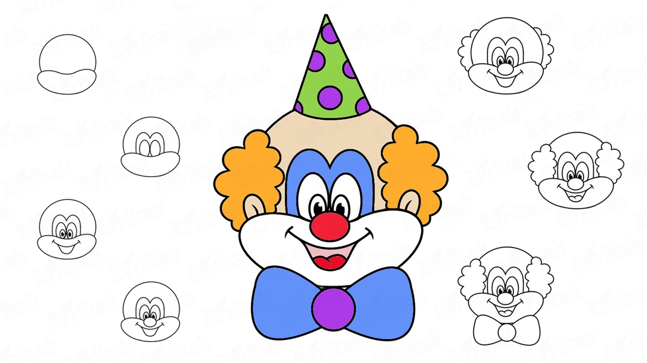 Клоун схема. Клоун пошаговое рисование. Рисование клоуна для детей. Клоун поэтапное рисование для детей. Поэтапное рисование клоуна для дошкольников.