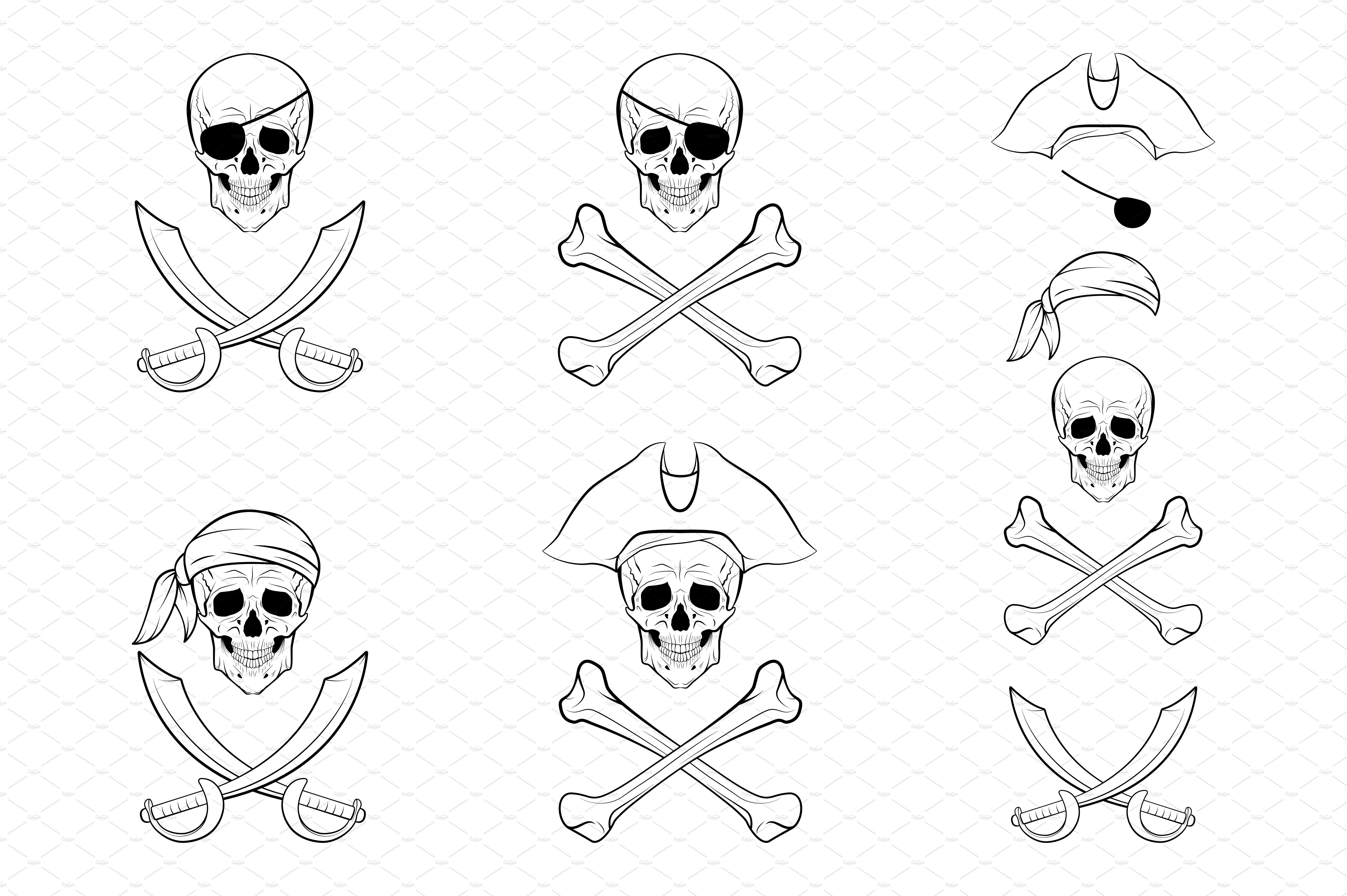 Пиратский флаг нарисовать