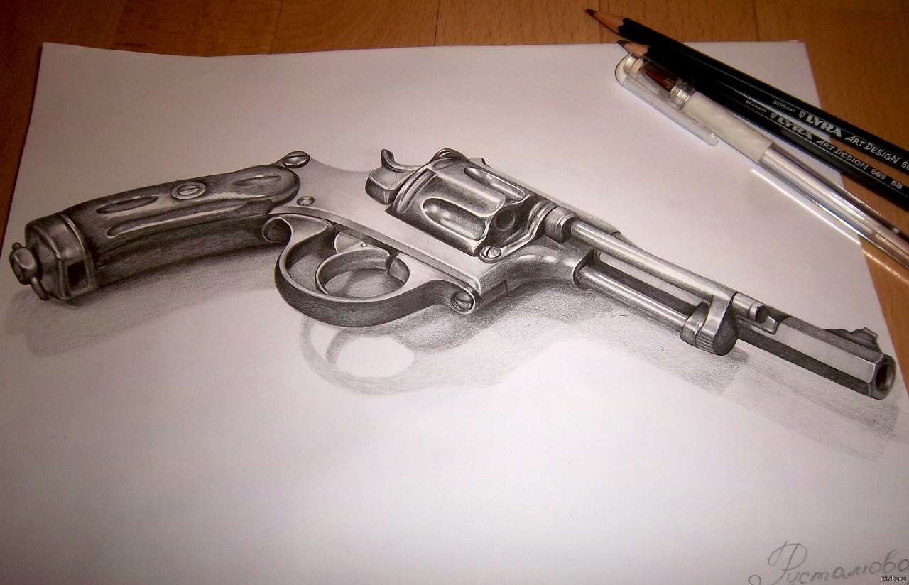 Оружие для срисовки (50 картинок) ✏