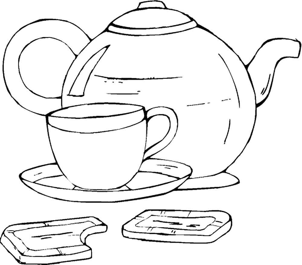Идеи для срисовки чайный сервиз легкие (72 фото)