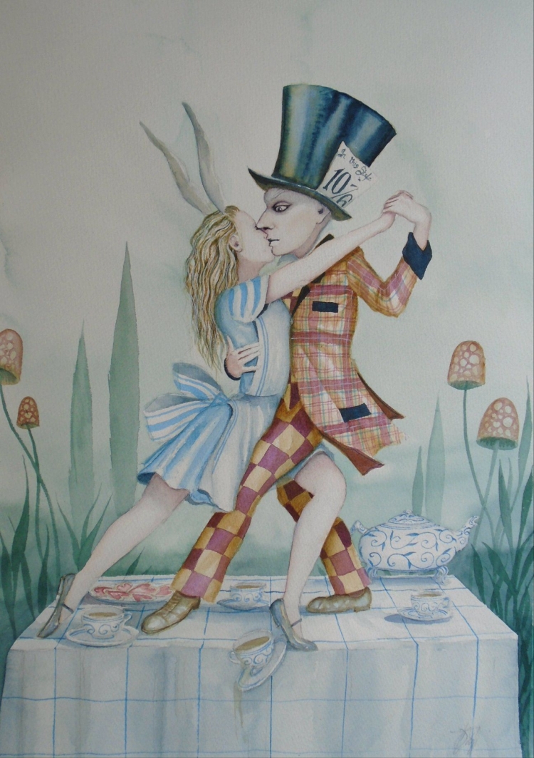 Зарисовки Алиса в Зазеркалье
