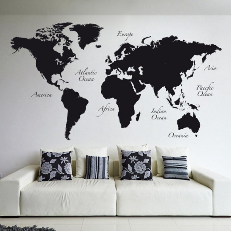 Карта мира для зарисовки