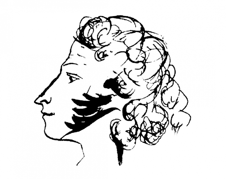 Пушкин раскраска портрет