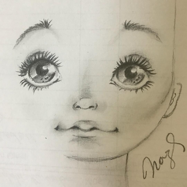 Портрет куклы рисунок