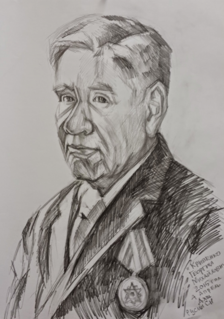 Портрет ветерана Великой Отечественной войны карандашом