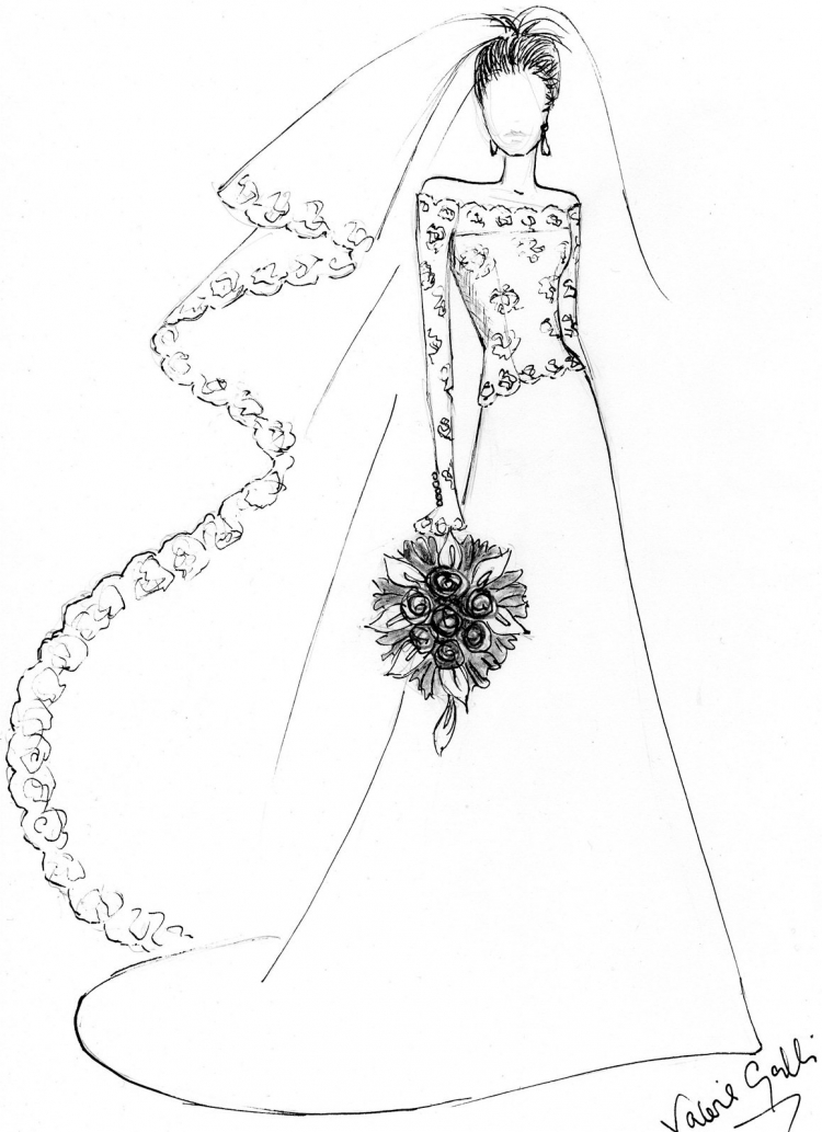 Наброски свадебных платьев