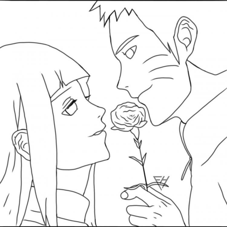Neji and Hinata Lineart by PVRodrigues on DeviantArt