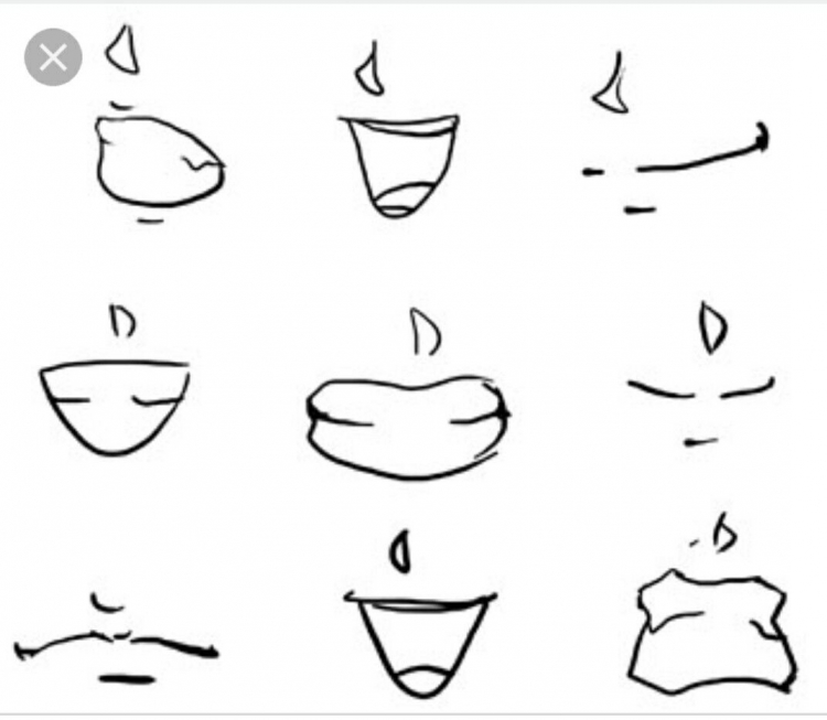 Аниме рот карандашом для начинающих