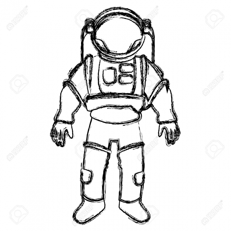 Поэтапно рисуем Космонавта