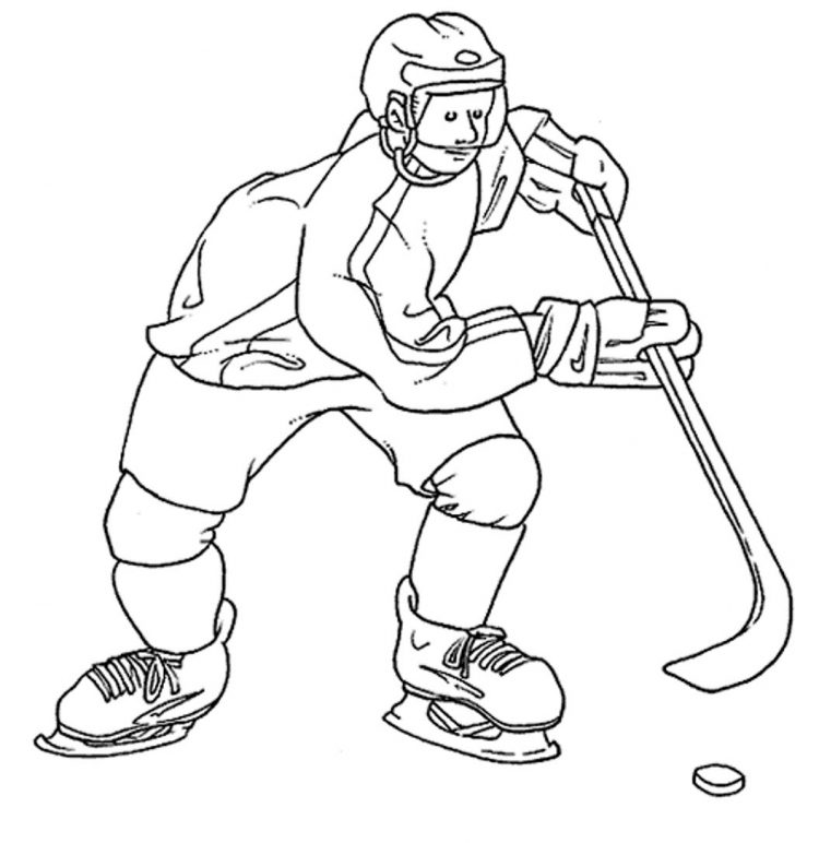 Рисунок хоккеиста поэтапно