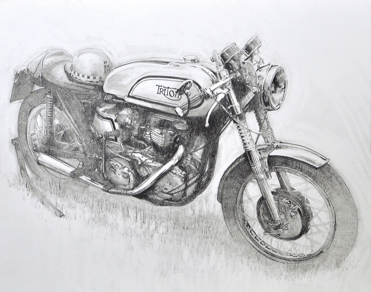 Рисунки мотоциклов карандашом поэтапно