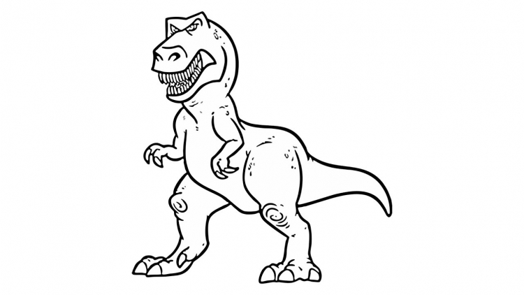 Рисование динозавра поэтапно