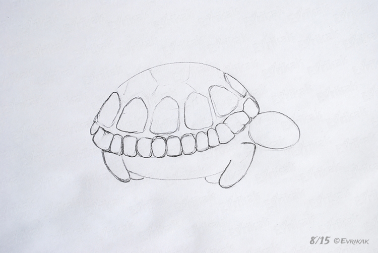 Черепаха поэтапное рисование для детей