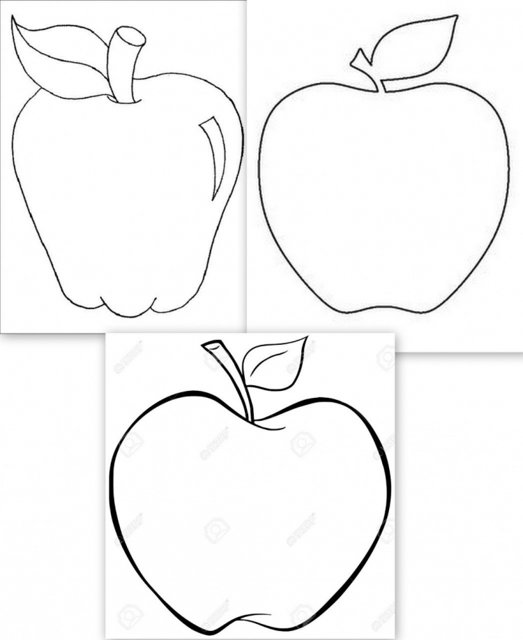 Поэтапное рисование яблока