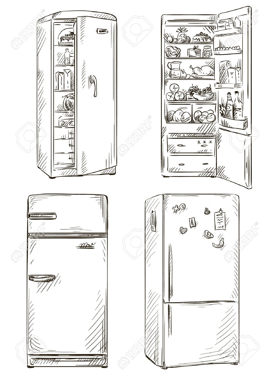 Холодильник рисунок детский (52 фото)
