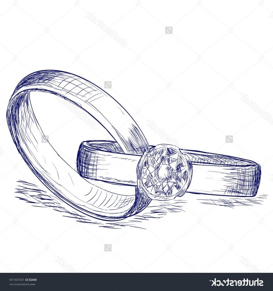 Помолвочное кольцо нарисованное
