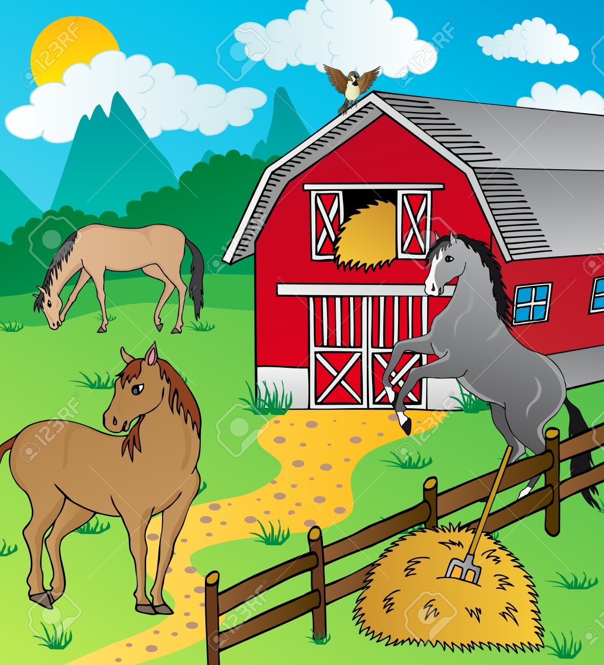 Конюшня рисунок. Хлев для лошади для детей. Лошади на ферме. Конюшня иллюстрация для детей. Сарай ферма для детей.