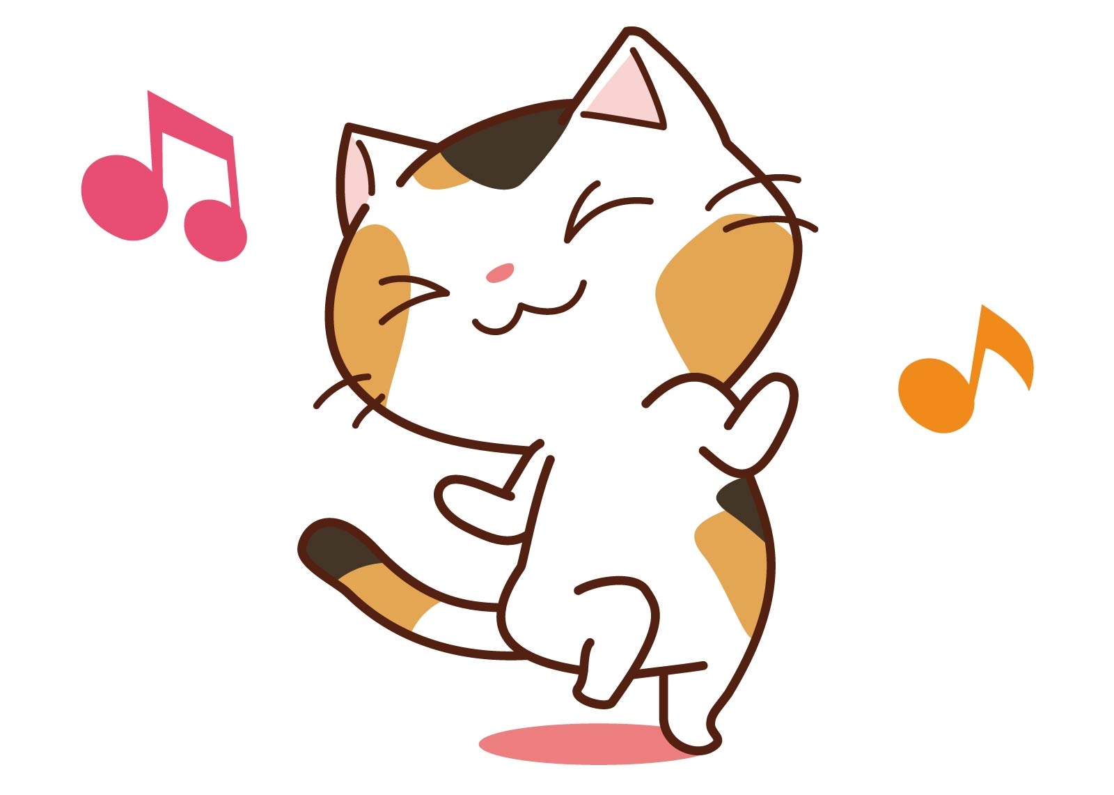 танцующий нарисованный котик