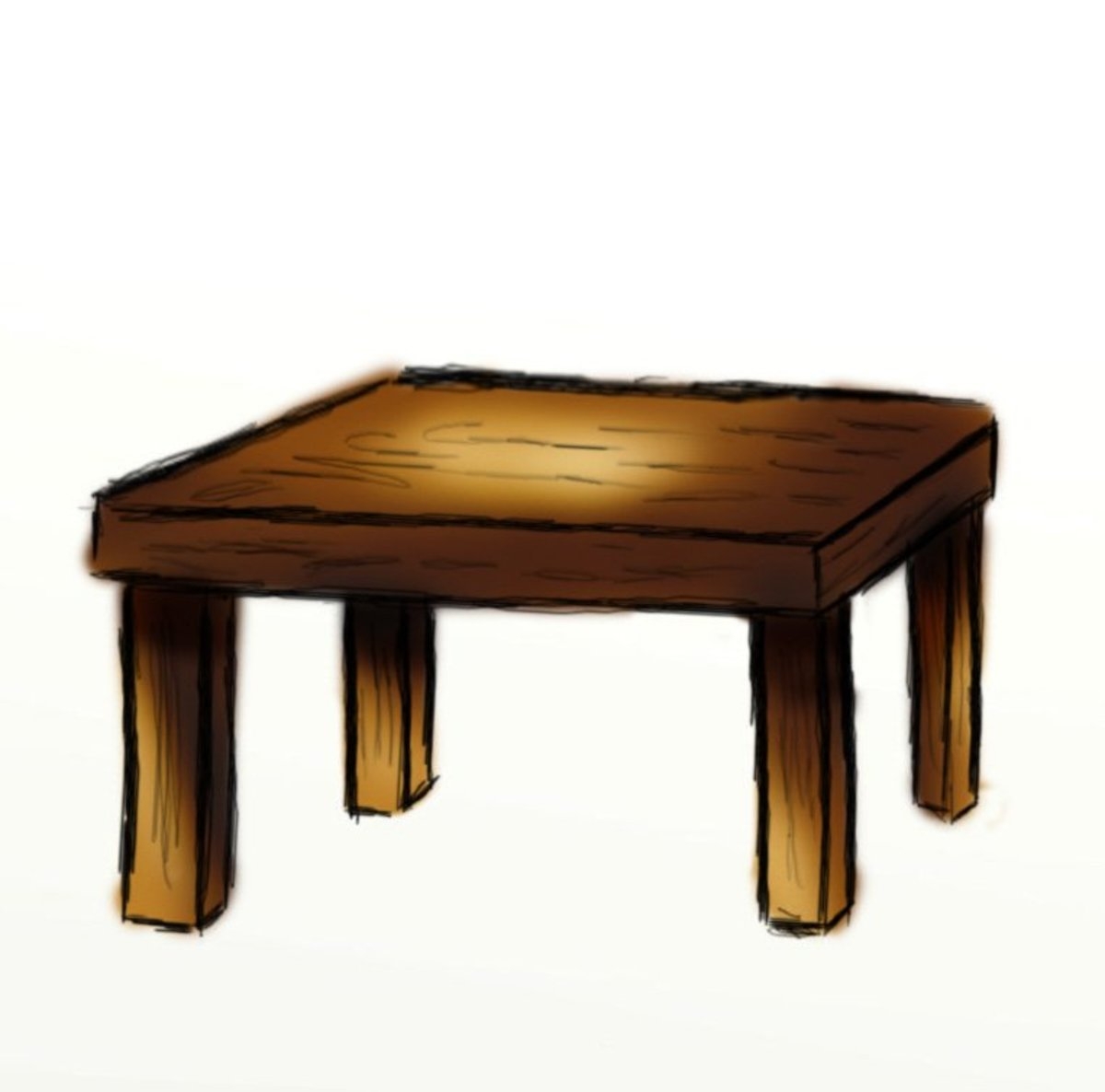Мультяшный деревянный стол