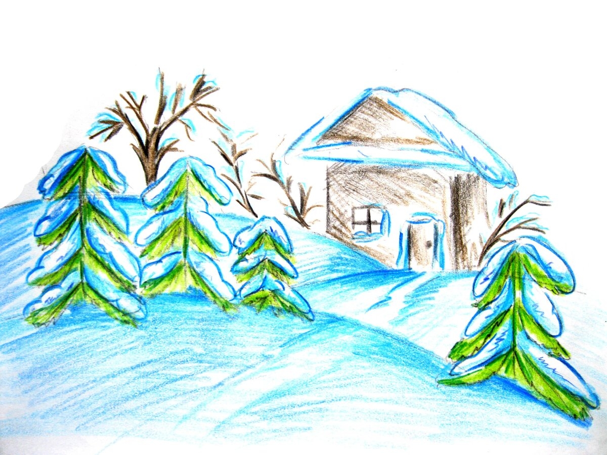 Как рисовать зиму. Зимние рисунки. Зимний пейзаж цветными карандашами. Зимний пейзаж карандашом. Рисунок на тему зима.