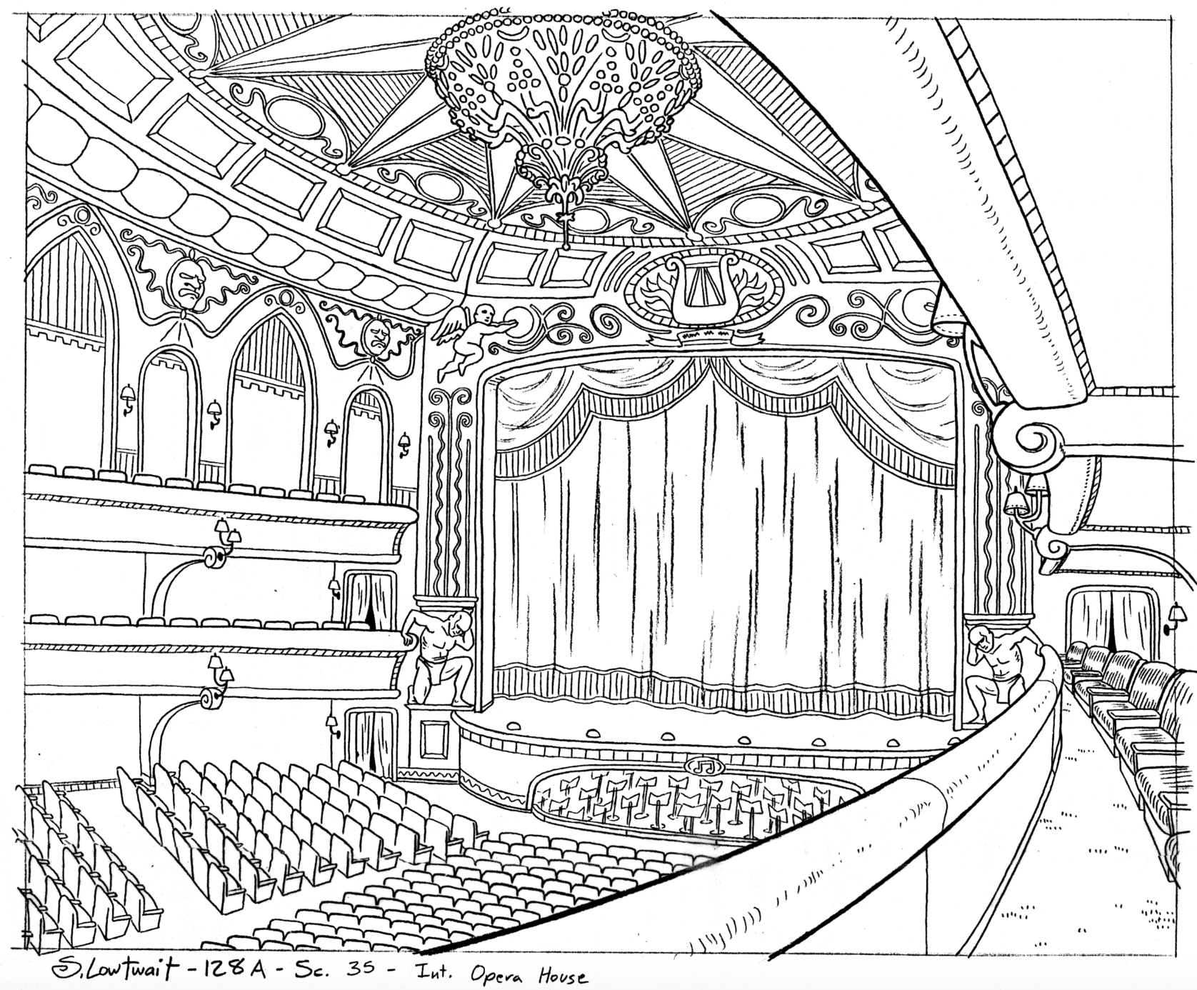 Оперный театр иллюстрация - 38 фото