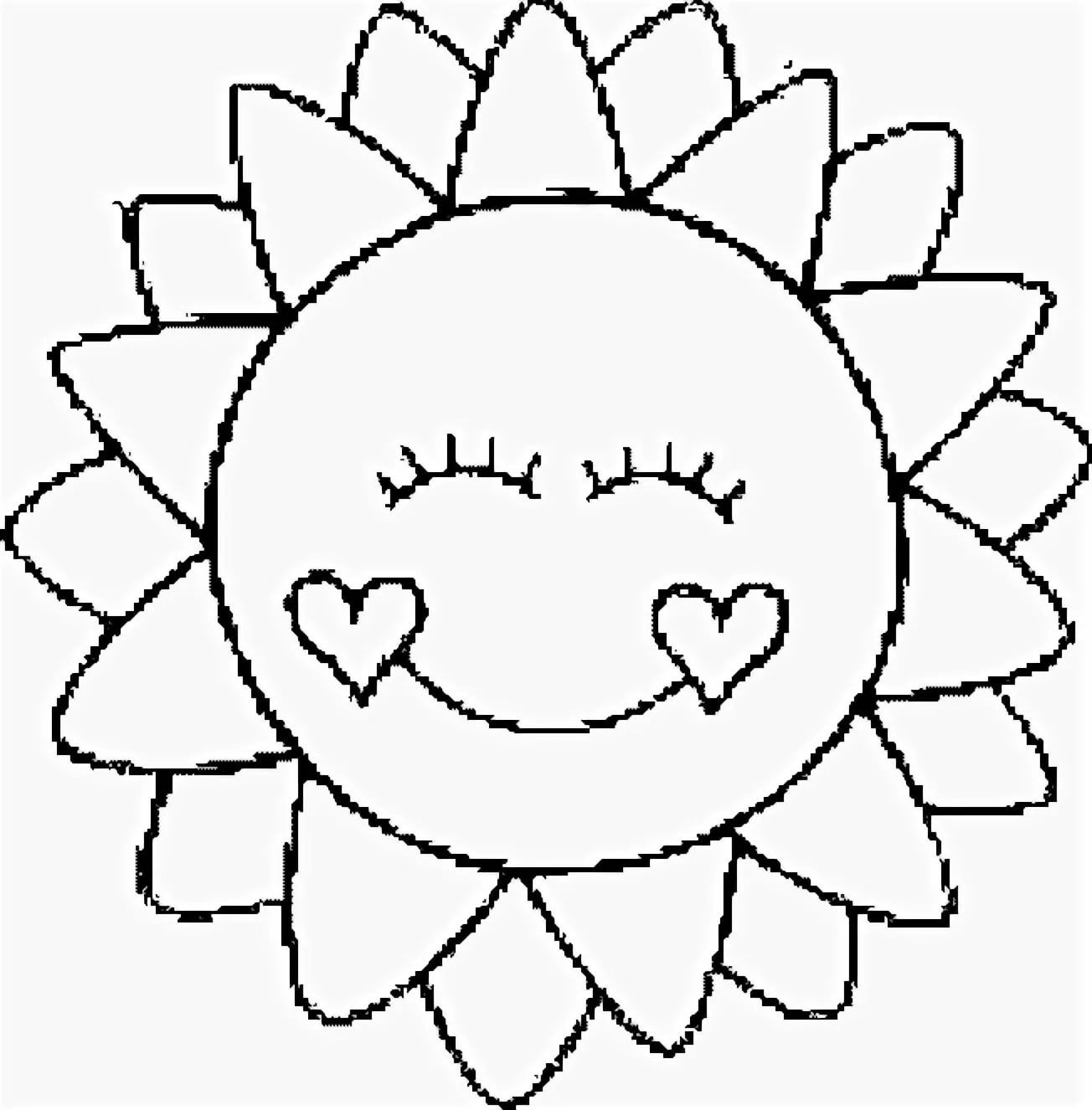 Раскраска солнышко с улыбкой - 66 фото