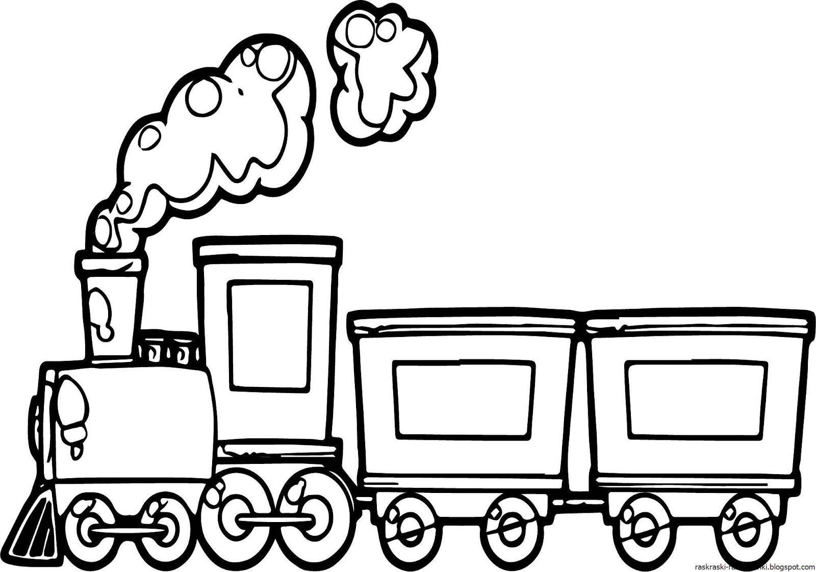 Поезд раскраска для детей - фото