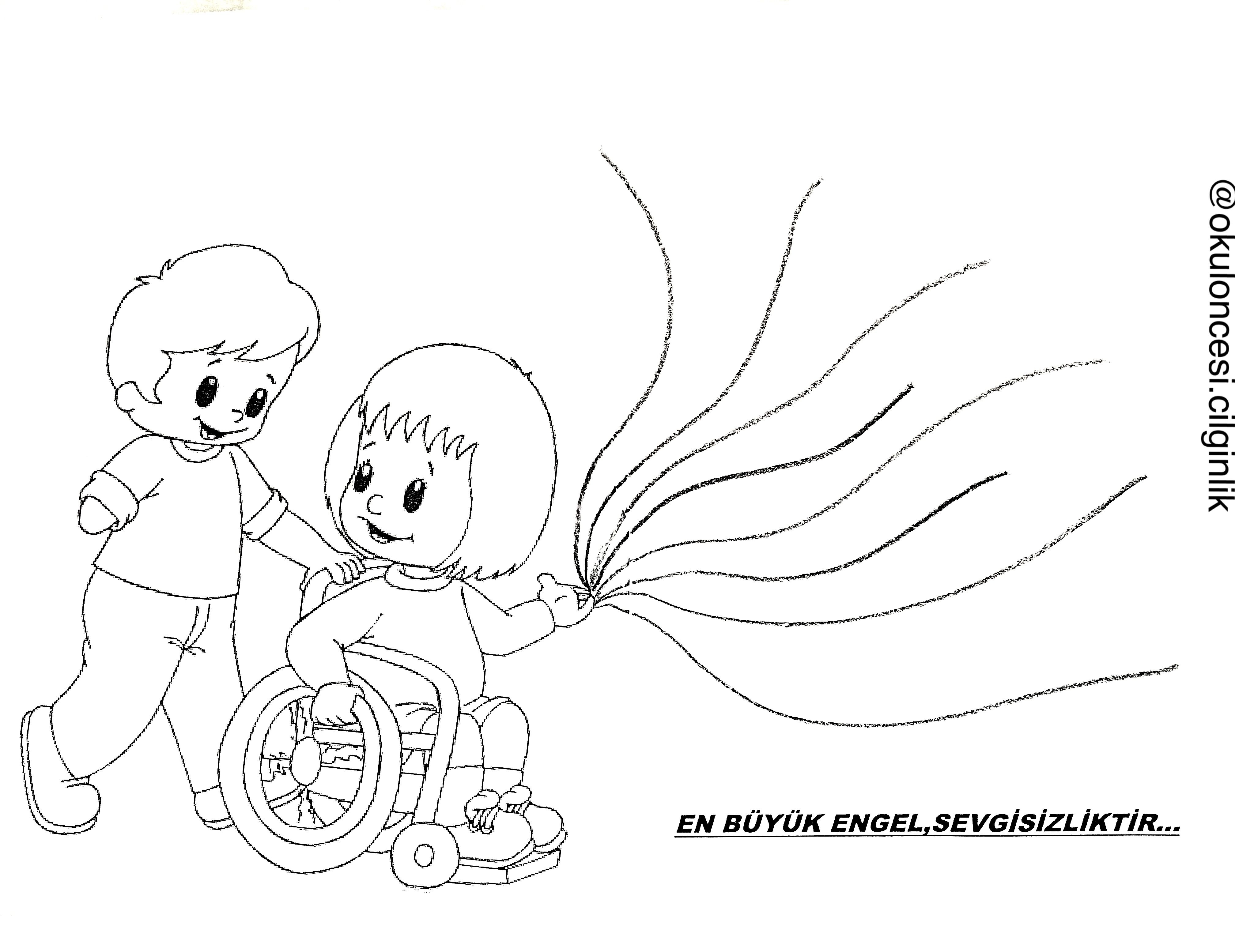 Дети инвалиды раскраски для детей